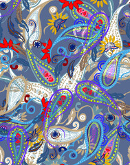 paisley textile suitable for the metraj pattern