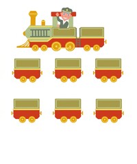 Fototapeta na wymiar set of train icons