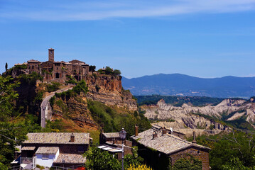 Fototapeta na wymiar landscape civita di Bagnoregio Viterbo Italy
