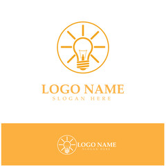 lamp lightbulb logo design inspiration vector icon template