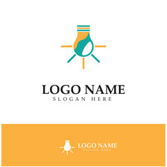 lamp lightbulb logo design inspiration vector icon template