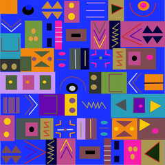 a text-appropriate feature pattern consisting of geometric objects