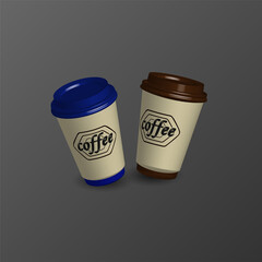 vector illustration of plastic cup mockup in 3d style, ideal for beverage products,