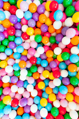 Fototapeta na wymiar various colored plastic balls background