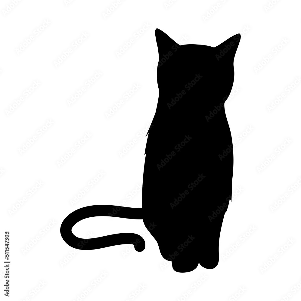 Poster black cat silhouette