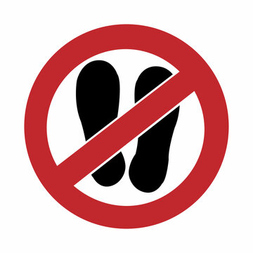 foot, button, label, safety, sticker, walk, shoe, stop, grass, icon, red, sign, symbol, vector, background, street, enter, entry, eps10, non, round, stand, step, toddler, warning, way, industrial, pic