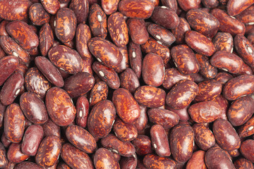 Close-up red beans background top view
