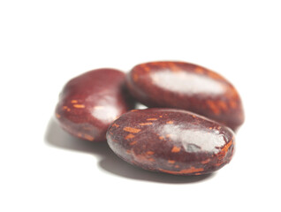Red beans isolated on white background