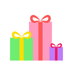 gift box decorated with colorful ribbons