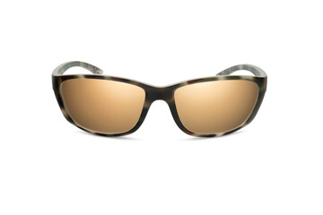 Sunglass | Beach Bronze color stylish sunglasses isolated on white background - obrazy, fototapety, plakaty