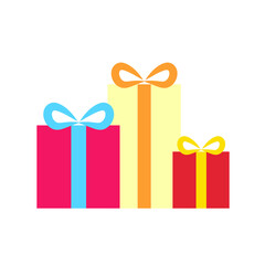 gift box decorated with colorful ribbons