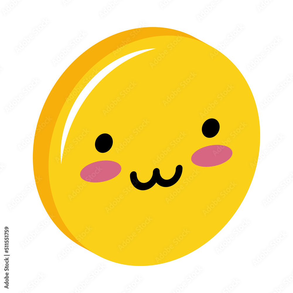 Canvas Prints cute smiling emoji