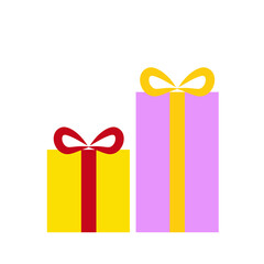 gift box decorated with colorful ribbons