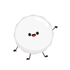 White blood cell character design.  White blood cell on white background.