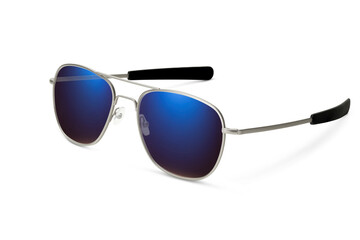 Sunglass | Blue Indigo color stylish sunglasses isolated on white background