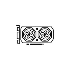 GPU Graphic Card Icon vector