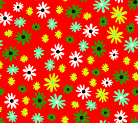 printing a suitable size for a textile consisting of flowers