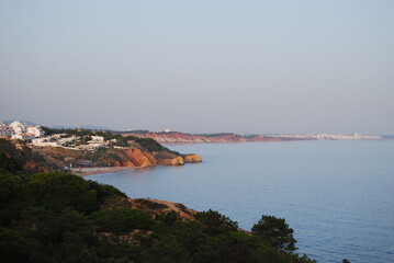 View coast of Algarve beach 