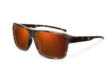 Sunglass | Gold Crescent Color stylish sunglasses isolated on white background