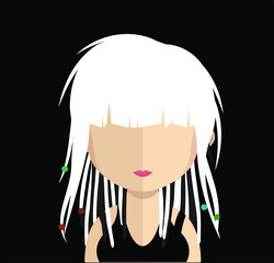 Abstract Boy Avtar Character.In fiction, a character is a person or other being in a narrative vector illustration. many uses for advertising, book page, paintings, printing, mobile wallpaper, mobile.