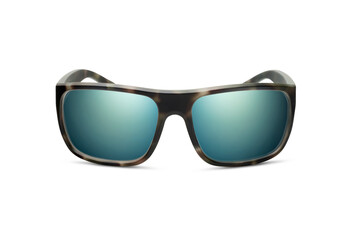 Fototapeta premium Sunglass | Green Color stylish sunglasses isolated on white background