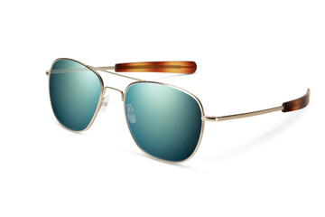 Sunglass | Green Color stylish sunglasses isolated on white background