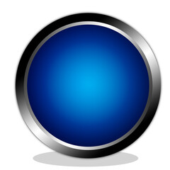 Blue button ilustrator image, luxury, sliver