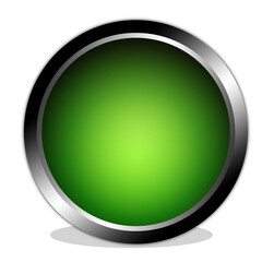 Green button ilustrator image, luxury, sliver