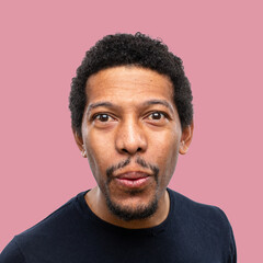 Obraz premium African boy with happy expression of victory