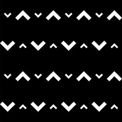 Vector. Black and white abstract ethnic seamless pattern. Background of angle brackets. Mosaic. Design of packaging paper, textile printing, web design, cover, advertising and typographic products.