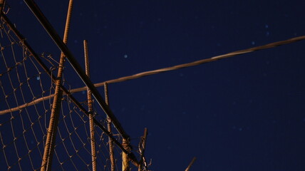 Fototapeta Piękne nocne niebo z gwiazdami, środkowa noc obraz