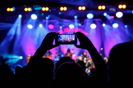 Photo for social network at concert.