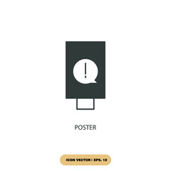 poster icons  symbol vector elements for infographic web