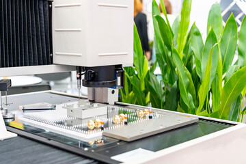 High technology precision video measuring machine with visual camera sensitive probe sensor during product inspection dimension shape appearance etc. for quality control of manufacturing process