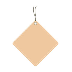 tag vector Horizontal set Angled Hangtag Seam Beige With String And Shadowimage vector price tag  Paper Label Isolated On White Background. Ready for your message.
 