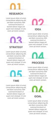 Vertical infographic design with icons and 6 options or steps. Thin line. Infographics business concept. Can be used for info graphics, flow charts, presentations, mobile web sites, printed materials.