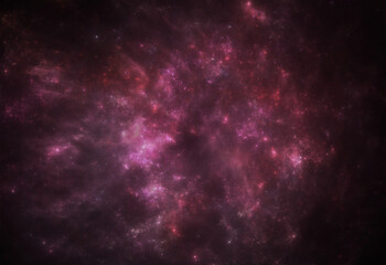 Dark deep space background with nebula and stars.