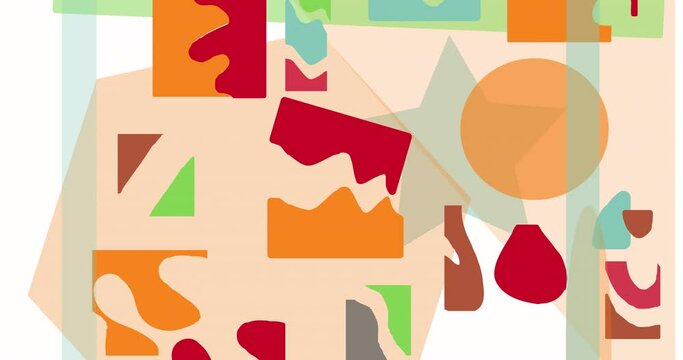 Minimalistic colorful 4k animation. Modern trendy pattern.