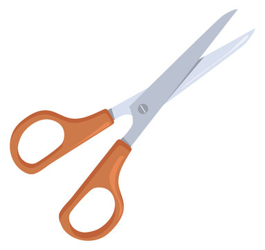 Scissors cartoon icon. Hand craft cutting tool