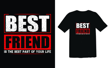 Fototapeta premium Friendship day typography style t-shirt design Premium Vector