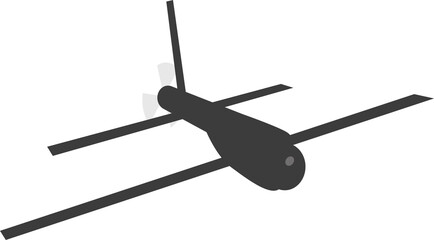 Unmanned modern military drone vector design. Security signs and symbols.