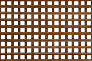 Wooden lattice isolated on the white