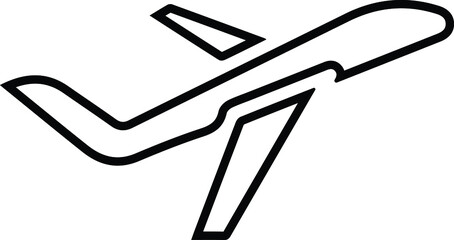 airplane icon. Aircraft flat style.  Plane icon on white background, airplane vector Illustration