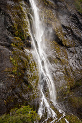 Naklejka premium Water Cascade South of Chile Puerto Natales Patagonia Torres del paine Naturleza Nature Glazier Glass Glasiar