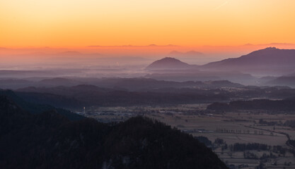 Moments before the sunrise