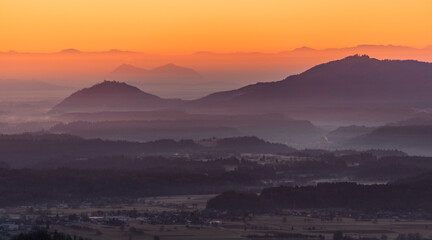 Moments before the sunrise