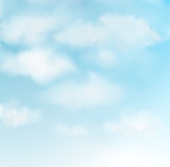 Blue sky and white clound background.