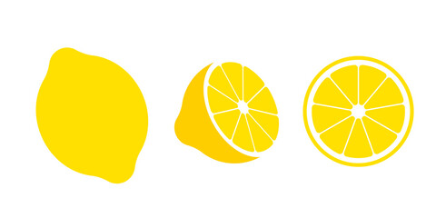 Three types of lemon illustrations