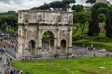 Arco de constantino Roma Italia - obrazy, fototapety, plakaty