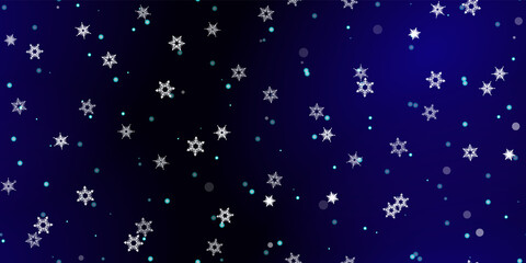 Falling Snowflakes seamless pattern flying snow